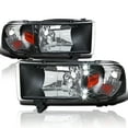 thumbnail image 1 of Spec-D Tuning LED Black Headlights Compatible with 1994-2001 Dodge Ram 1500 , 1994-2002 Dodge Ram 2500 3500, L+R Pair Head Light Lamp Assembly, 1 of 6
