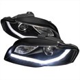 thumbnail image 1 of Spec-D Tuning LED Black Projector Headlights Compatible with 2006-2008 Audi A4 All, Left + Right Pair Headlamps Assembly, 1 of 5