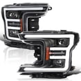thumbnail image 1 of Spec-D Tuning LED Black Projector Headlights Compatible with 2018-2020 Ford F150, Left + Right Pair Headlamps Assembly, 1 of 6