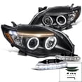 thumbnail image 1 of Spec-D Tuning LED Black Projector Headlights + LED Driving Bumper Fog Lamp Compatible with Corolla Left + Right Pair Headlamps Assembly, 1 of 2