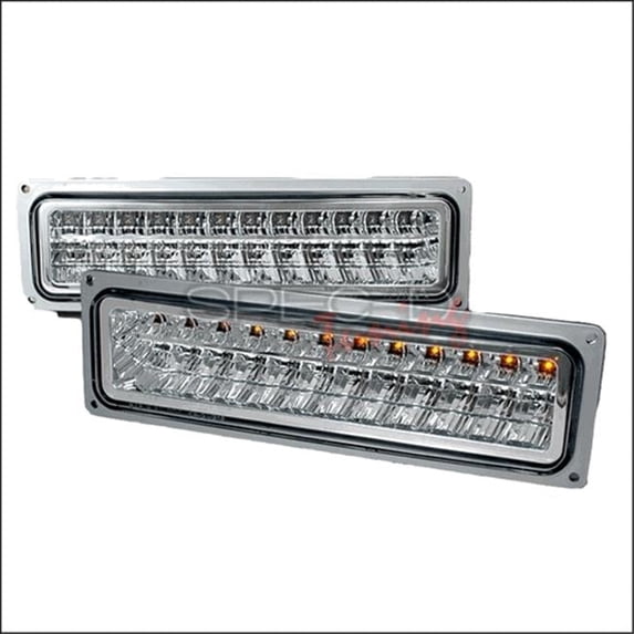 Spec-D Tuning 2LB-C1088CLED-KS LED Bumper Lights for 88 to 98 Chevrolet C10- Chrome - 6 x 10 x 18 in.