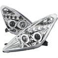 thumbnail image 1 of Spec-D Tuning Chrome LED Dual Halo Projector Headlights Compatible with 2000-2005 Toyota Celica, Left + Right Pair Headlamps Assembly, 1 of 6