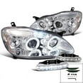 thumbnail image 1 of Spec-D Tuning LED Chrome Projector Headlights + LED Bumper Fog Lamp Compatible with Corolla Sedan 4Dr Left + Right Pair Headlamps Assembly, 1 of 2