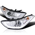 thumbnail image 1 of Spec-D Tuning Chrome LED Tube Projector Headlights Compatible with 2011-2013 Hyundai Elantra 4DR Sedan, 2013 Elantra 2DR Coupe, Left + Right Pair Headlamps Assembly, 1 of 6