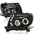 thumbnail image 1 of Spec-D Tuning LED Dual Halo Black Projector Headlights Compatible with 2005-2011 Toyota Tacoma, Left + Right Pair Headlamps Assembly, 1 of 6
