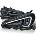 thumbnail image 1 of Spec-D Tuning Black Smoke LED Tube Projector Headlights Compatible with 2013-2016 Scion FR-S FRS with Factory Halogen Headlights Left + Right Headlamps Assembly, 1 of 8