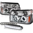 thumbnail image 1 of Spec-D Tuning LED Halo Projector Headlights + Bumper + 8-LED Fog Compatible with 2004-2012 GMC Canyon/Colorado Left + Right Pair Headlamps Assembly, 1 of 2