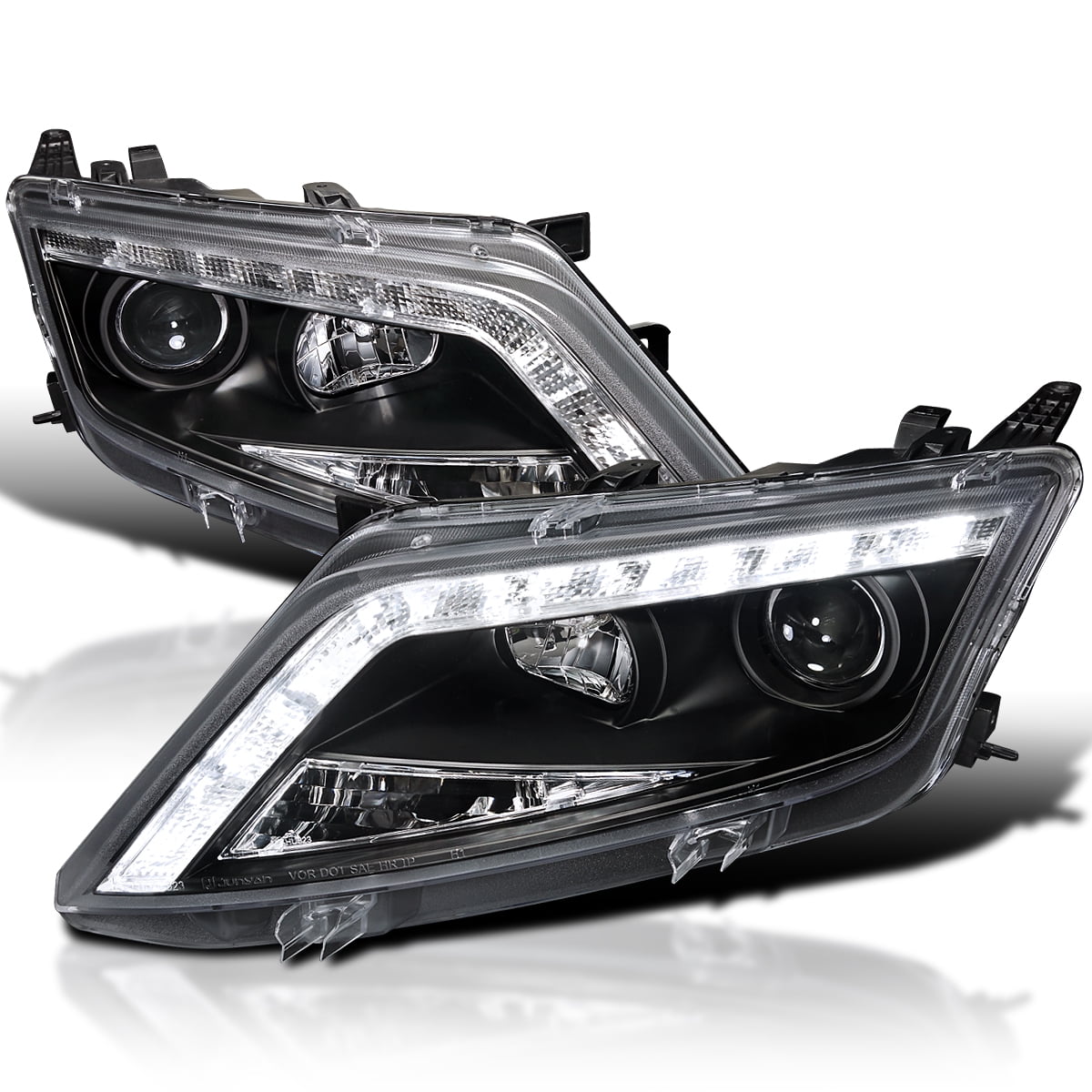 SpecD Tuning Front Light LED Projector Black Headlights for 20102012