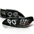 thumbnail image 1 of Spec-D Tuning LED Projector Headlights Black Compatible with 1994-1998 Ford Mustang, Left + Right Pair Headlamps Assembly, 1 of 5