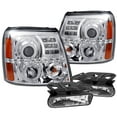 thumbnail image 1 of Spec-D Tuning LED Projector Headlights + Driving Fog Lamps Compatible with 2002-2006 Cadillac Escalade Left + Right Pair Headlamps Assembly, 1 of 7