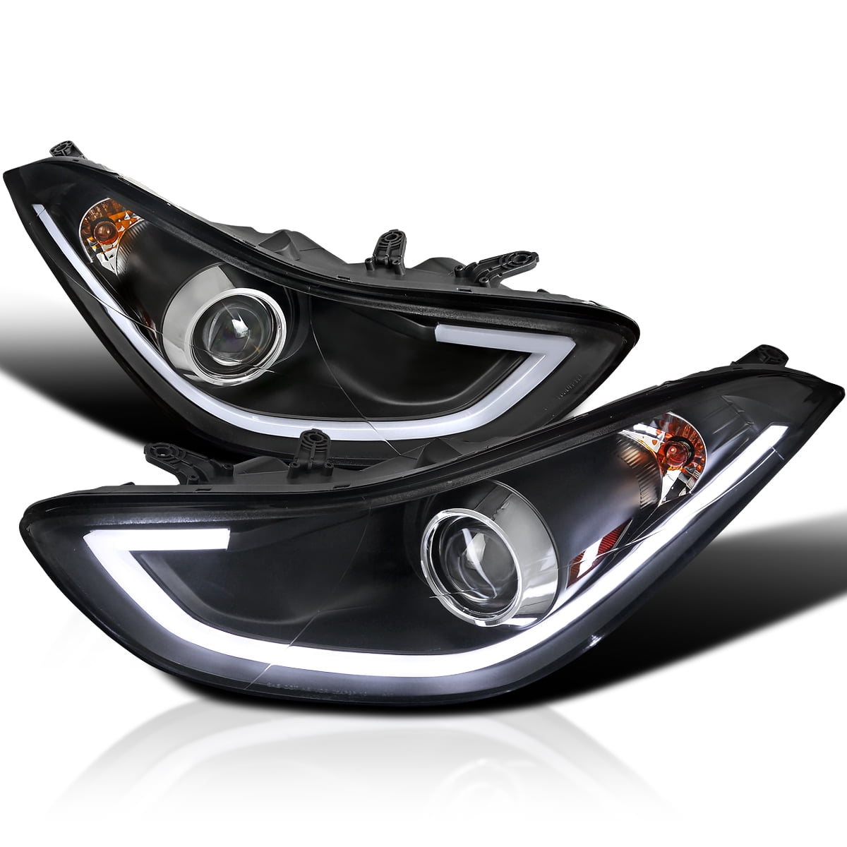 Spec-D Tuning LED Projector Headlights Head Lamps Black Compatible with ...