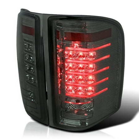 Spec-D Tuning LED Smoke Tail Lights Compatible with 2007-2013 Chevy Silverado 1500 2500 3500, Left + Right Pair Assembly