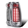 thumbnail image 1 of Spec-D Tuning LED Tail Lights Black Housing Clear Lens Compatible with 1988-1998 Chevy C/K C10 1500/2500/3500, Silverado Sierra, Blazer Full Size, Suburban, Yukon, Tahoe, Left + Right Pair Assembly, 1 of 7
