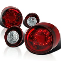 Spec-D Tuning LED Tail Lights Brake Lamps Red Clear Lens Compatible with 2005-2010 Chevy Cobalt Coupe 2 Door, Left Right Pair Assembly