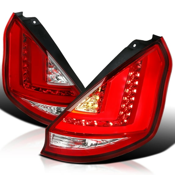 Spec-D Tuning LED Tail Lights w/ LED Tube Compatible with 2011-2013 Ford Fiesta Hatchback, Left + Right Pair Assembly