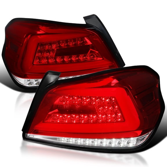 Spec-D Tuning LED Tail Lights w/ Sequential LED Tube Compatible with 2015-2021 Subaru WRX / WRX STI Left + Right Pair Assembly