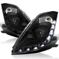 thumbnail image 1 of Spec-D Tuning LED Turn Signal Black Projector Headlights Compatible with 2006-2009 Nissan 350Z with Factory HID Headlights, Left + Right Pair Headlamps Assembly, 1 of 5
