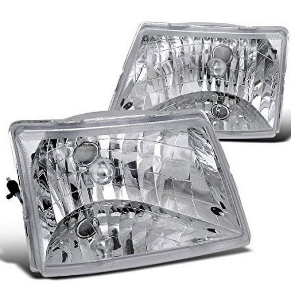 Spec-D Tuning LH-RAN98-ABM Euro Chrome Ford Ranger Diamond Headlights Lh+Rh