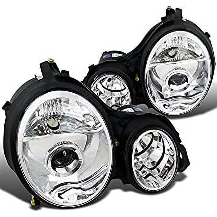 Eagle Eyes Projector Headlights (Pair) For Mercedes E-Class W210 00-02 E320 E430 – Chrome, DOT/SAE Approved