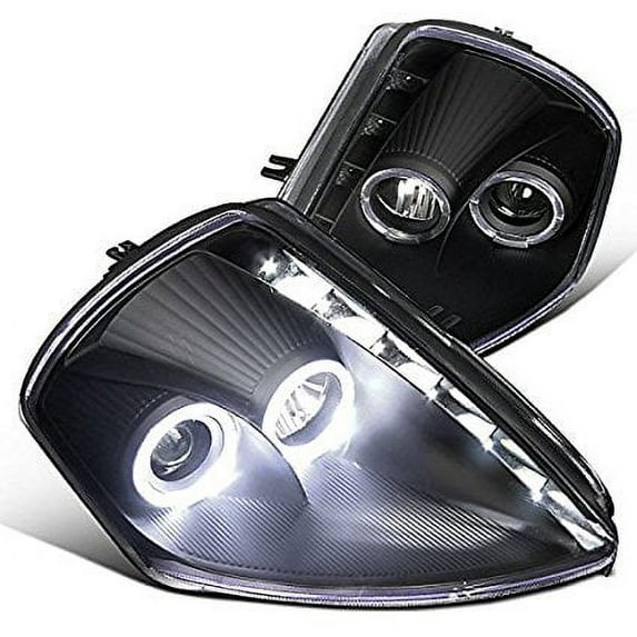 Spec-D Tuning LHP-ELP00JM-RS Mitsubishi Eclipse Coupe Black Halo SMD LED DRL Projector Headlights
