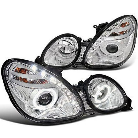 Spec-D Tuning LHP-GS30098-RS Lexus Gs300/400 Led Halo Ring Projector Headlights 8 Smd Chrome