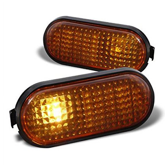Spec-D Tuning LSM-CV92GAFT Honda Civic Ex Lx Dx Smoked Amber Flat Side Marker Light