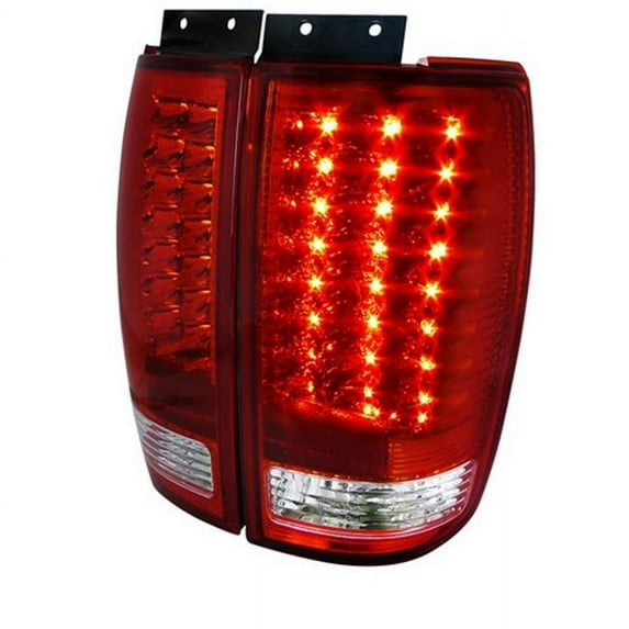 Spec-D Tuning LT-EPED97RLED-RS LED Tail Lights for 97 to 02 Ford Expedition, Red - 10 x 10 x 17 in.