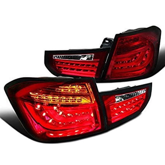 Spec-D Tuning LT-F3013RLED-V2-APC BMW F30 3-Series 325i 320i 4DR Red Lens LED Rear Tail Brake Lights Pair