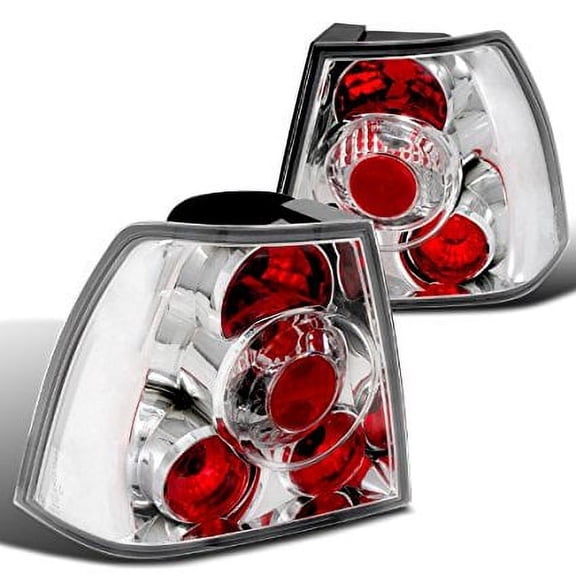 Spec-D Tuning LT-JET99-TM Volkswagen Jetta Mk4 Chrome Clear Altezza Tail Lights