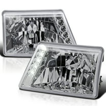 Spec-D Tuning Led Headlights Chrome Compatible with 1998-2000 Ford RangerL R Pair Head Light Lamp Assembly