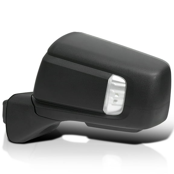 Spec-D Tuning Left Driver Side Black Power Heated Manual Adjust Side Mirror w/ Blind Spot + Temp Sensor Compatible with 2019-2025 Chevy Silverado 1500