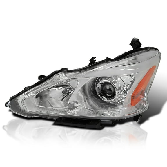 Spec-D Tuning Left Driver Side Chrome Projector Headlight Compatible with 2013-2015 Nissan Altima Sedan, Headlamp Assembly