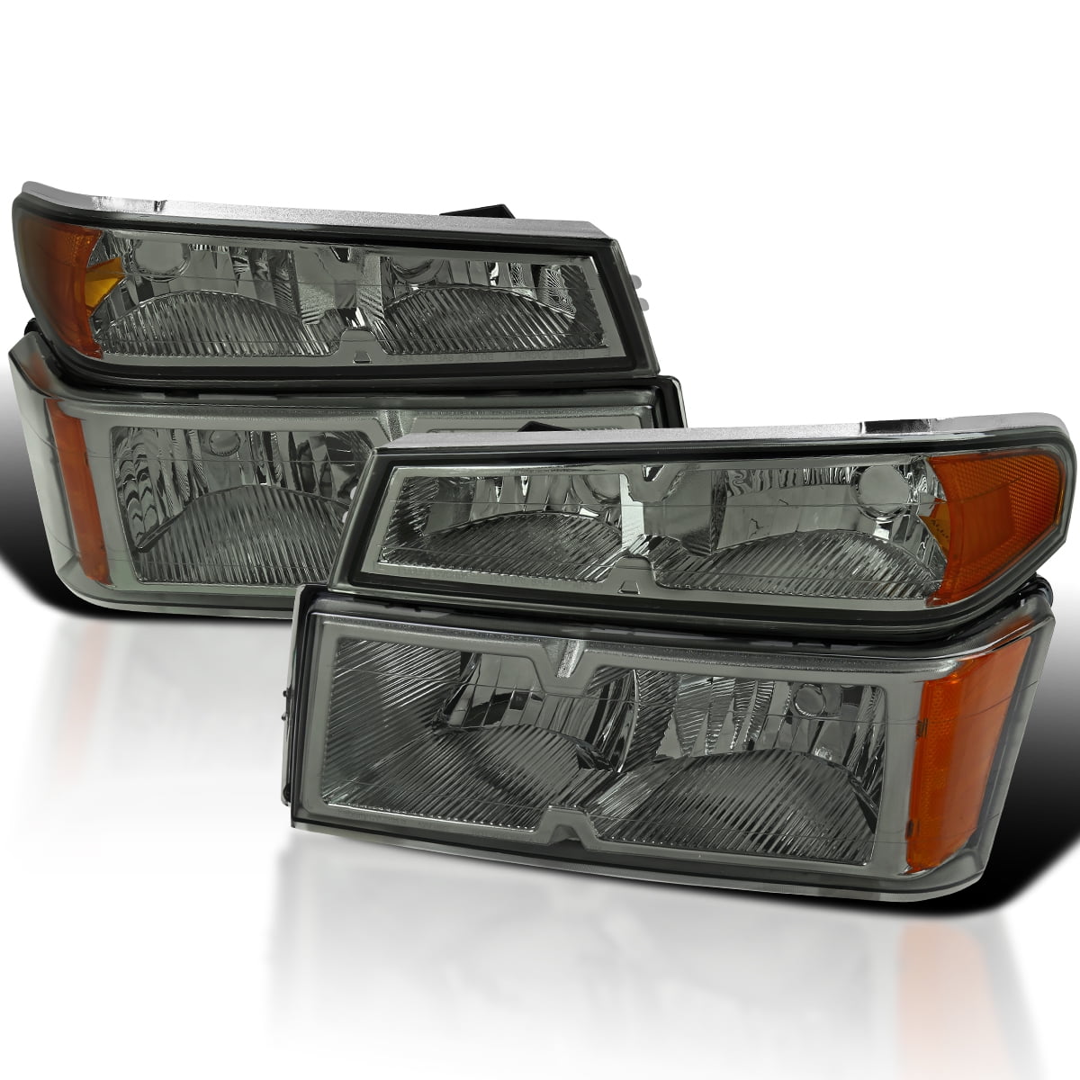 ACANII - For 2004-2012 Chevy Colorado GMC Canyon Black Tail Lights Brake  Lamps Pair Set Driver & Passenger Side