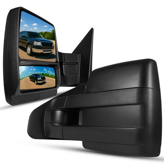 Spec-D Tuning Manual Extend Towing Mirrors Compatible with 2004-2014 Ford F-150, Left + Right