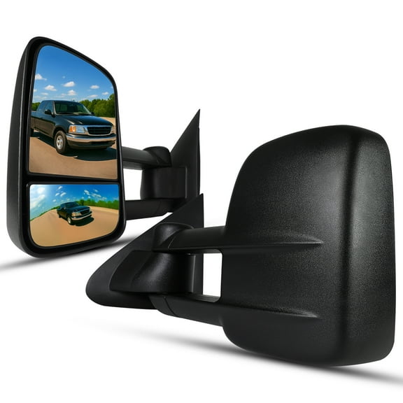 Spec-D Tuning Manual Telescoping Extendable Tow Mirrors Compatible with 1997-2003 Ford F150/F250 Left + Right Pair