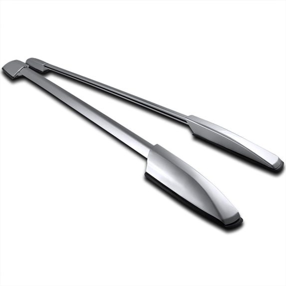 Spec-D Tuning Oe Style Silver Aluminum Roof Rack Side Rail Set Compatible with Toyota Highlander 2008-2013