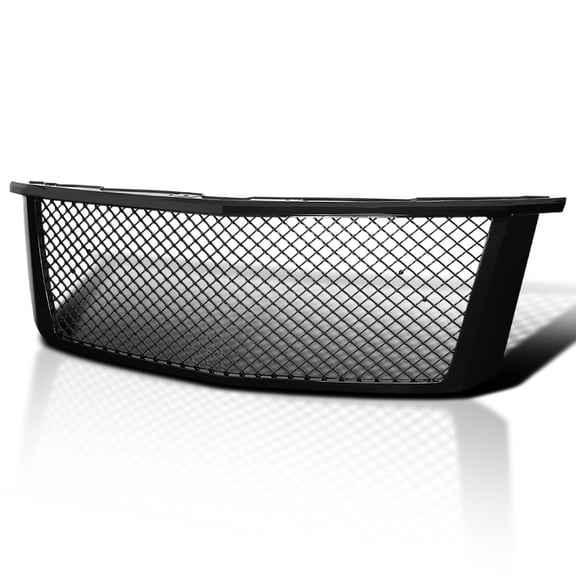 Spec-D Tuning Polished Black Front Hood Mesh Grille Compatible with 2015-2018 Chevy Tahoe, Suburban
