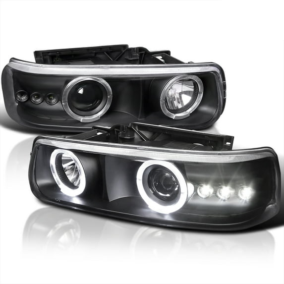 Spec-D Tuning LHP-SIV99JM-RS Projector Headlight for 00 to 06 Chevrolet Tahoe, 8 x 16 x 19 in. - Black