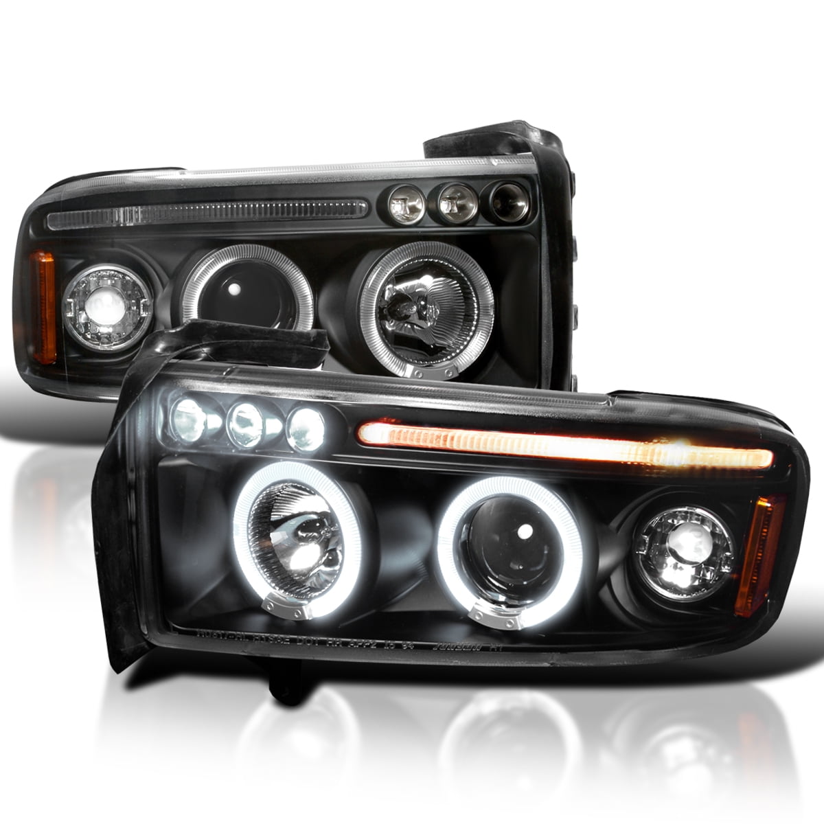 Black Headlight & Corner Light Set For 1994-2001 Dodge Ram 1500/2500/3500 - Clear Lens, DOT/SAE 12 thumbnail image