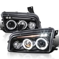 thumbnail image 1 of Spec-D Tuning Projector Headlights Black Compatible with 2006-2010 Dodge Charger, Left + Right Pair Headlamps Assembly, 1 of 7