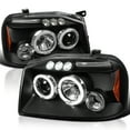 thumbnail image 1 of Spec-D Tuning Projector Headlights Black W/ LED Halo Compatible with 2001-2004 Nissan Frontier, Left + Right Pair Headlamps Assembly, 1 of 5