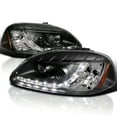 thumbnail image 1 of Spec-D Tuning R8 LED Projector Headlights Black Compatible with 1996-1998 Honda Civic, Left + Right Pair Headlamps Assembly, 1 of 5