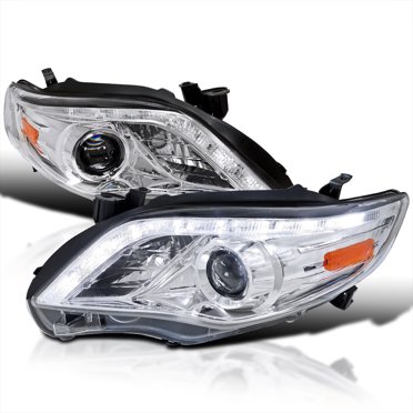 2014-2016 Toyota Corolla Projector Headlights – Pair – Black Housing, Clear Lens – Halogen – Labwork