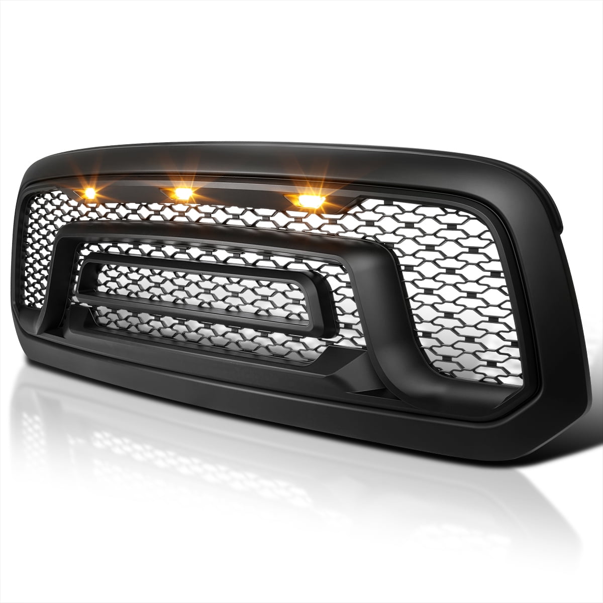 SpecD Tuning Rebel Style Front Grill w/Amber LED Lights Compatible