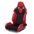 thumbnail image 1 of Spec-D Tuning Red/Black Premium Suede, Fully Reclinable Racing Seat w/Dual Sliders, 4 Point Harness Compatible, 1 Seat, 1 of 7