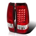 thumbnail image 1 of Spec-D Tuning Red Clear Lens LED Tail Lights Compatible with 1999-2002 Chevy Silverado 1500/1500HD/2500/2500HD/3500, GMC Sierra Models, Left + Right Pair Assembly, 1 of 7
