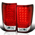 thumbnail image 1 of Spec-D Tuning Red Clear Lens LED Tail Lights Compatible with 2004-2015 Nissan Titan Without Utility Bed, Left + Right Pair Assembly, 1 of 7