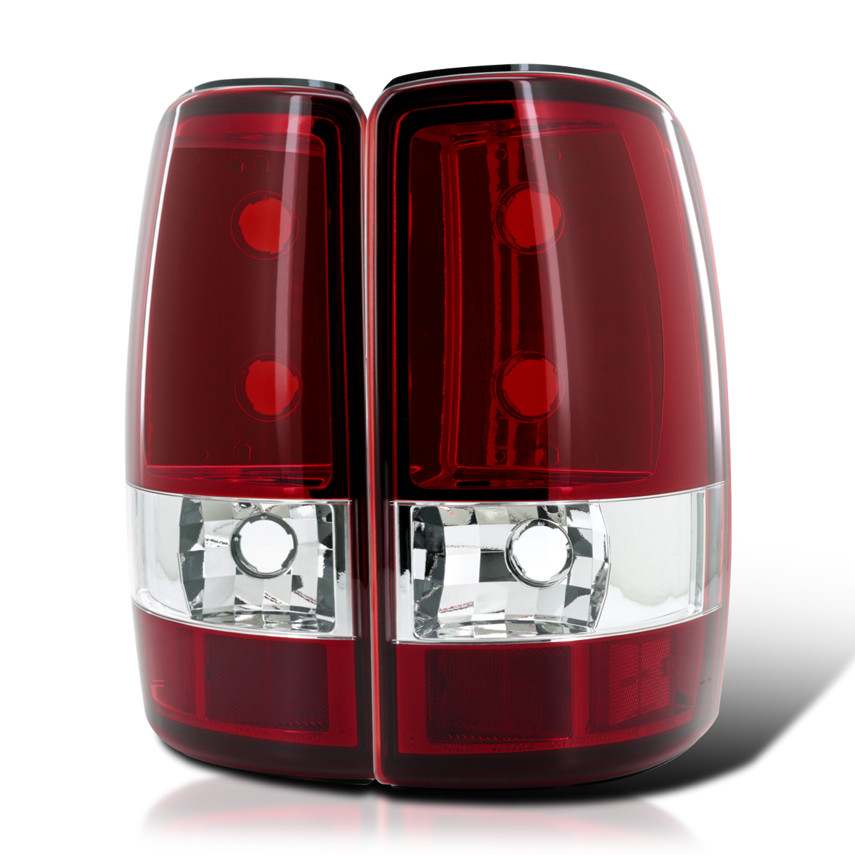 Up_Gear_Performance Black Housing Clear Lens Headlights + Bumper Lamps For 2000-2006 Chevy Suburban