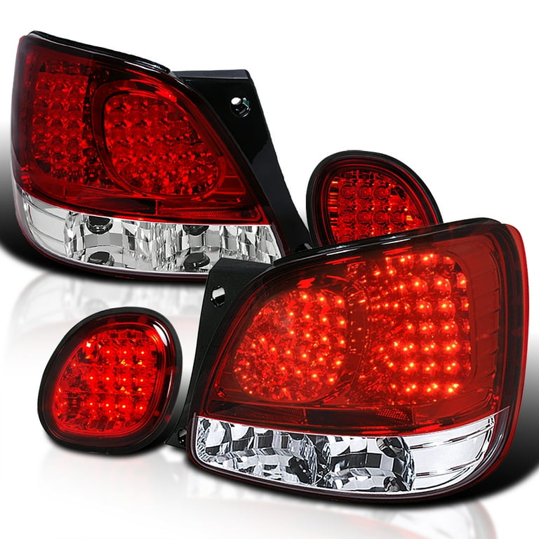 GS 400用LEDテール Red /Clear Fit 98-05 Lexus GS300 GS400 GS430 LED Rear Tail+
