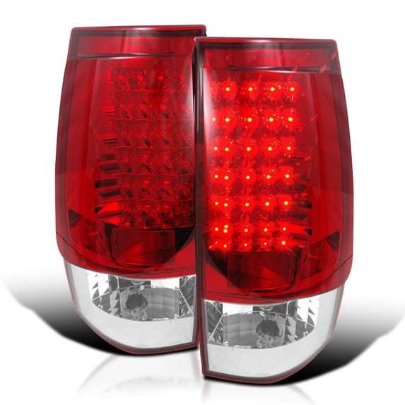 Spec-D Tuning Red Lens LED Tail Lights Compatible with 2007-2014 Chevy Tahoe / Suburban, GMC Yukon / Yukon Denali / Yukon XL